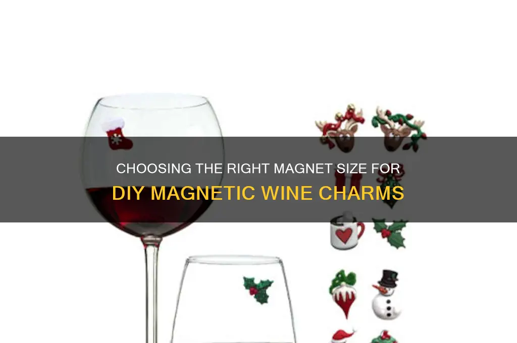 what size of magnet used for magnetic wine charms