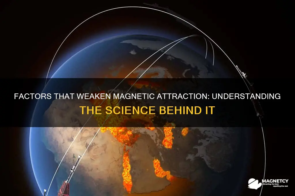 what weakens magnetic attraction