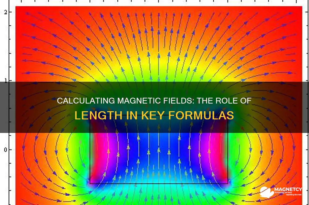 when finding magnetic field using length