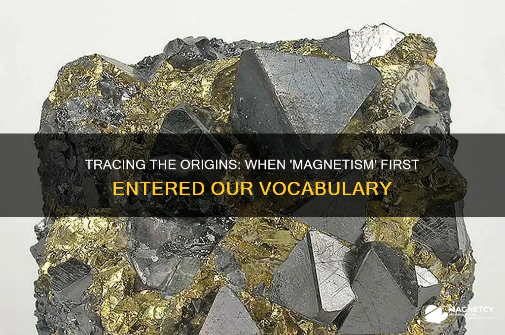 when was the word magnetism first used