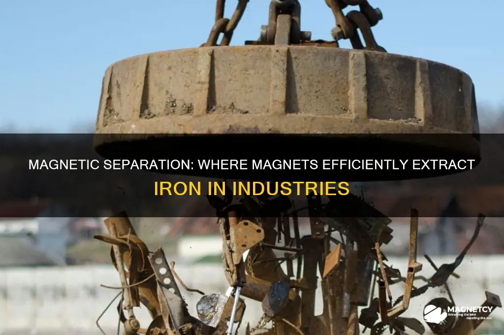where are magnets used to separate iron