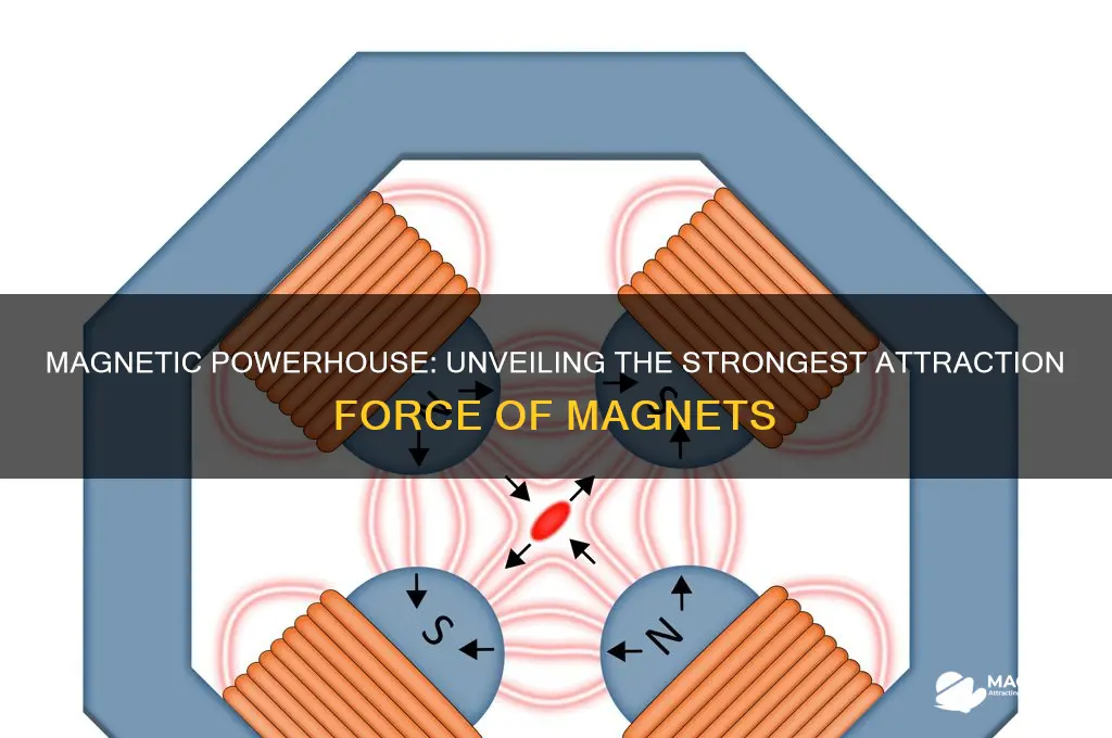where is the strongest attraction force of the magnet