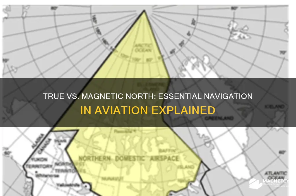 where is the true and magnetic north used in aviation