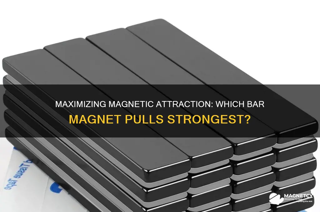 which bar magnet will experience the greatest magnetic attraction