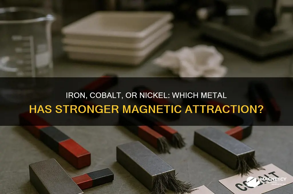 which has more magnetic attraction iron cobalt or nickel