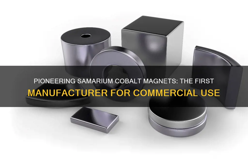 who manufactured the first samarium cobalt magnets for commercial use