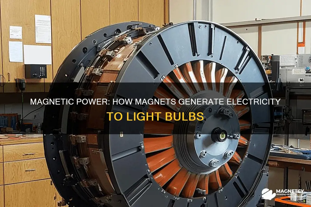 why can magnets be used to light a lightbulb