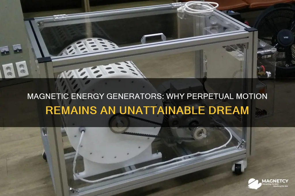 why cant they make energy generators using magnets