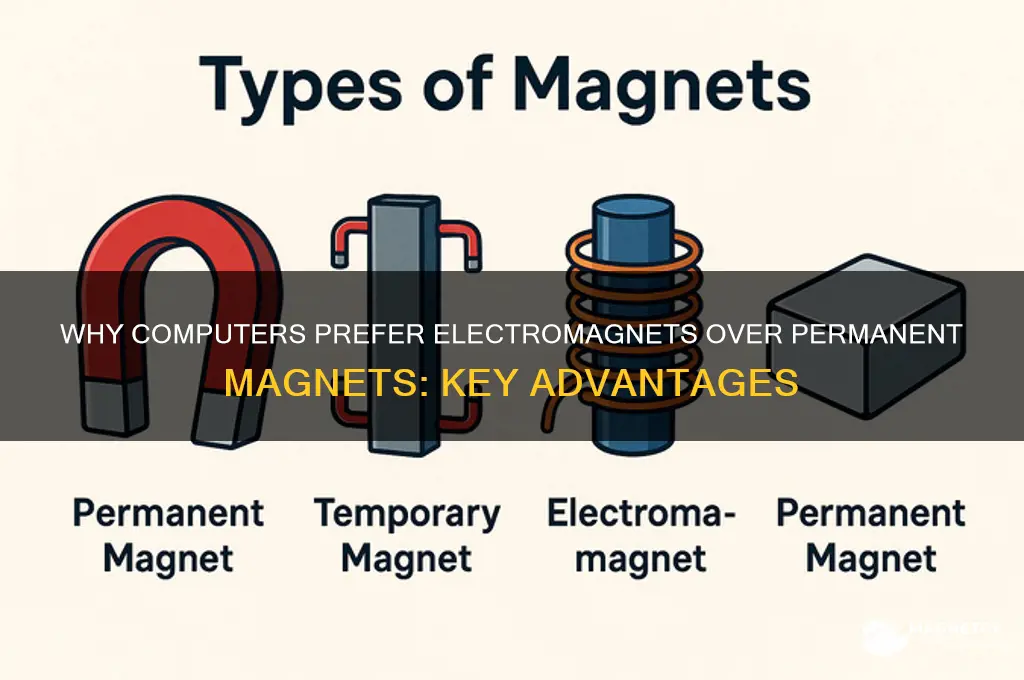 why do computer use electromagnets instead of permanent magnets