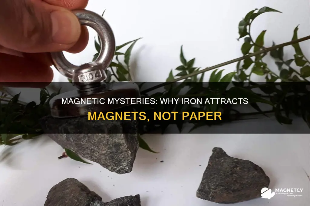 why do magnets attract iron and not paper