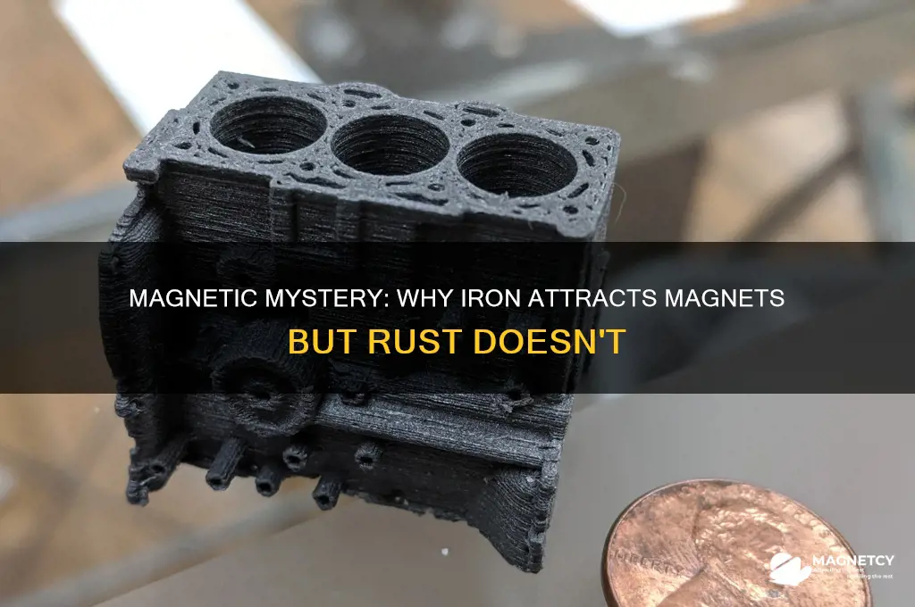 why do magnets attract to iron but not rust