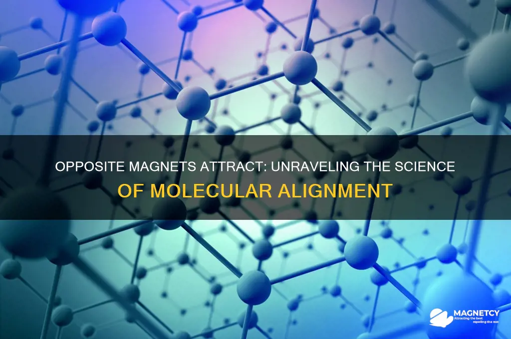 why do opposite magnets attract molecule alignment