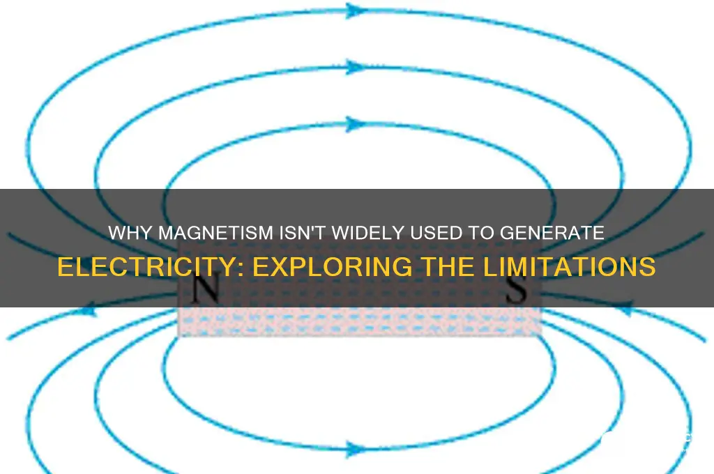 why dont we use magnetism to create electricity