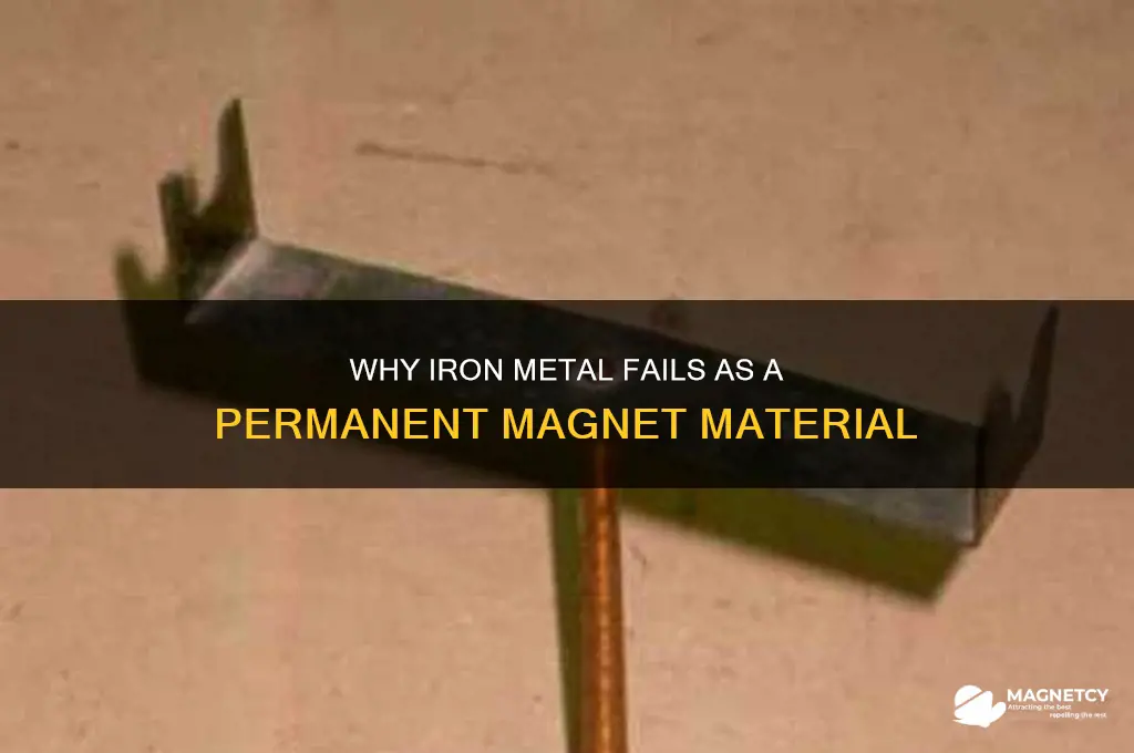 why is iron metal not used to make permanent magnets