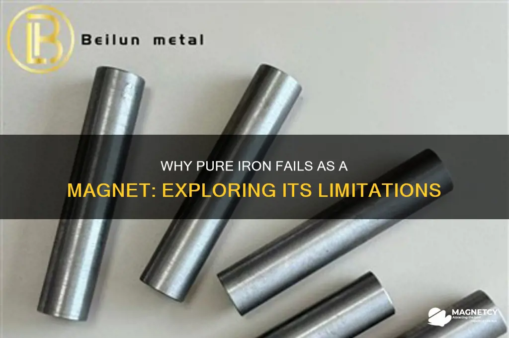 why is pure iron not used for making magnets