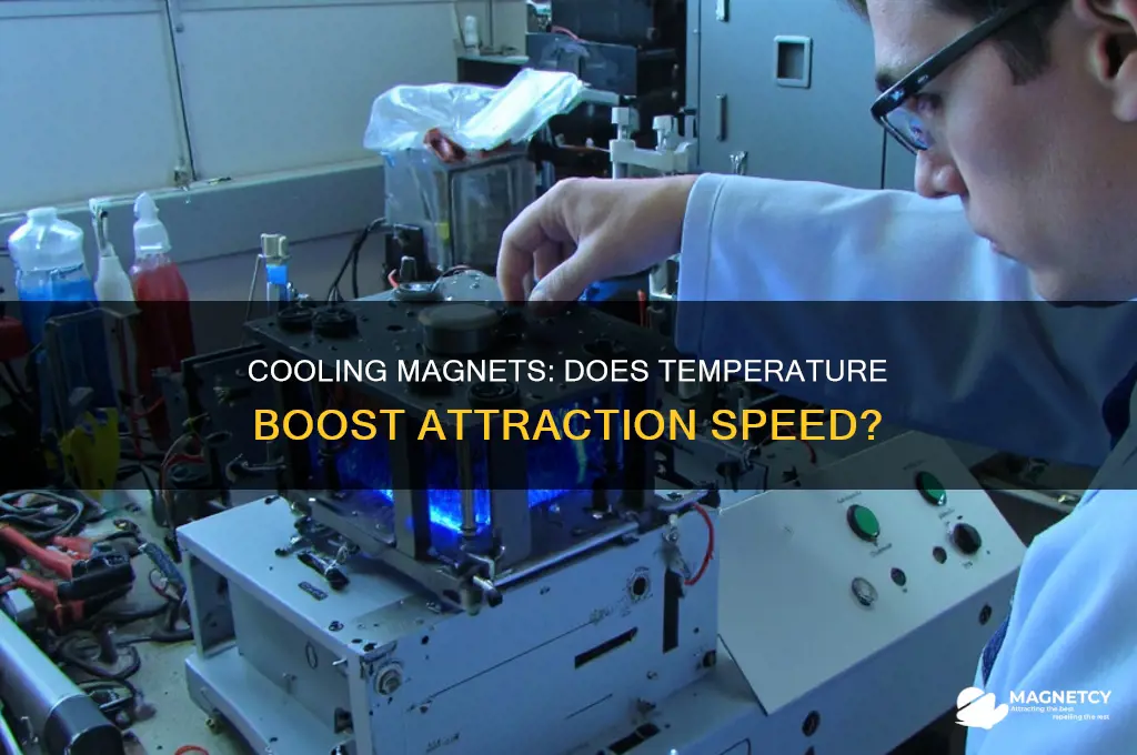 will magnet attract faster when it is cooled